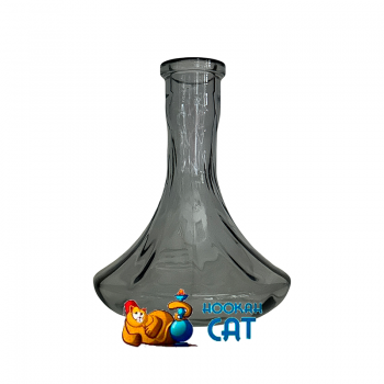 Колба для кальяна Vessel Glass Рифленая Серый Дым купить в Москве быстро и недорого